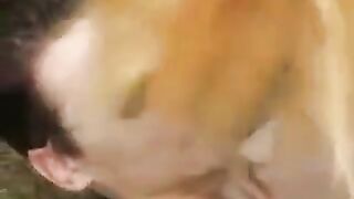 Skinny teen gets fucked outdoors by a young guy in the park