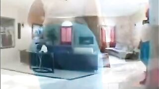 A fat black woman gets fucked on the couch