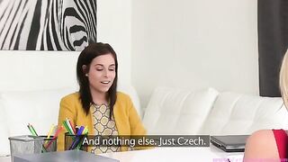 Lesbian casting with beautiful Tracy Lindsay and her amazing body