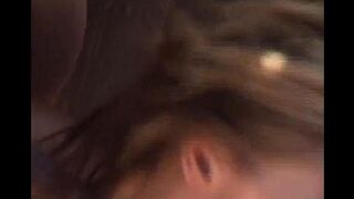 The man finished on the girl’s face after a wild fuck