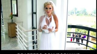 The bride got painted and immediately began to suck the witness