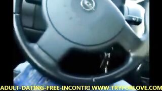 Blonde agreed to a blowjob in the car for the fare