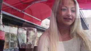 A sexy blonde with natural tits enjoys a private moment