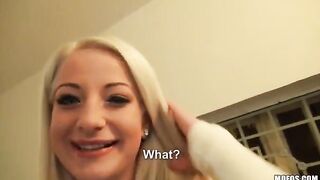 A sexy blonde with natural tits enjoys a private moment