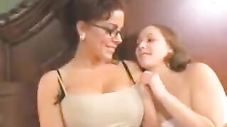 A sweet girl has sex with her beautiful mother