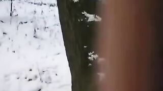 The guy froze the girl so as not to get caught