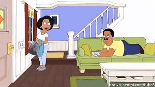 Porn parody of the famous TV show 'The Cleveland Show' with hot scenes