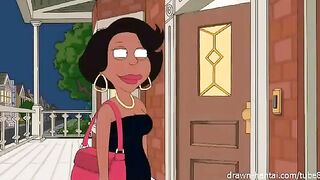 Porn parody of the famous TV show 'The Cleveland Show' with hot scenes