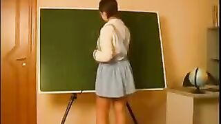 An old teacher fucks a student who had nothing else to do