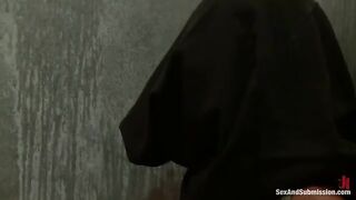 The sexy girl was fucked in her mouth by a guy with passion