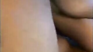 An Asian whore gave a deep blowjob to a huge black cock