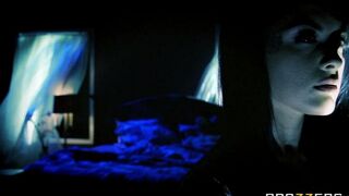 The brunette had a bad sleep and wanted sex with her husband
