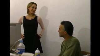 An old man fucks her younger sister, it is not the first time