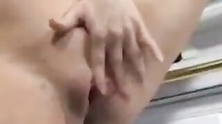 A man came to the kitchen and fucked a pregnant woman