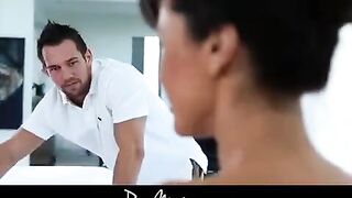 A sexy girl got oiled up and had sex with her boyfriend