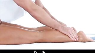 A sexy girl got oiled up and had sex with her boyfriend