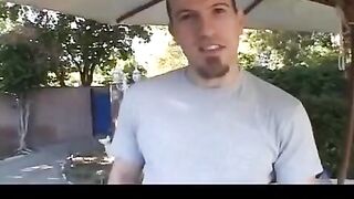 Girl sucks the guy's nipple and then fucks with him without hesitation