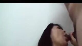 Old Japanese guy masturbates his dick with fingers and fucks