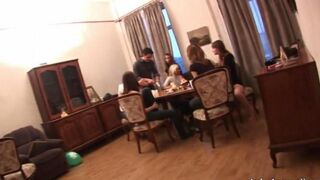 Two Russian students arranged an orgy at the party, inspired by swingers
