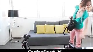 Girl tries to become a porn actress at the casting