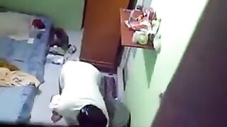 A hidden camera has been installed in the room of a girl student