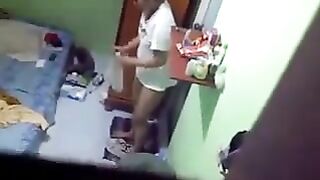 A hidden camera has been installed in the room of a girl student