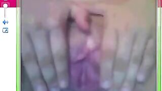 A girl has sex right next to the camera in the chat