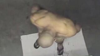 A hot naked guy was seen in the shower by a hidden camera