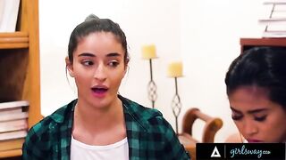 Two sexy teens have a sudden thirst in this steamy scene