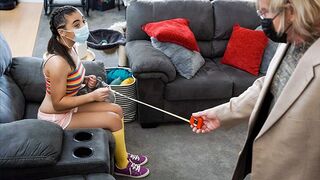 Adorable princess Zeroella Skies pleases the old man in every pose