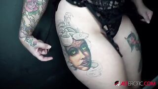 Tattooed slut Payton Preslee gets her pussy filled with cum in a steamy scene