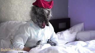Little Red Riding Hood gets lost, meets a bad wolf, and he fucks her hard in this intense scene