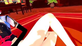 Genshin Impact Ayaka x Keqing lesbian hentai in 3D, fully uncensored