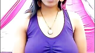 Her nipples are standing out of T-shirt and she's clearly excited