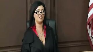 A mature woman in power, impressive big boobs, amazing!