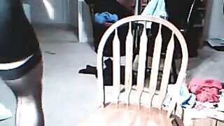The guy gets excited when he's dressed up in a girl's outfit, watch him