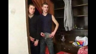 The grandmother has fun with her grandson and his friends together