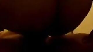 A mature woman with a sagging belly gets fucked by three men