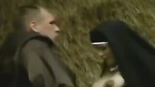 A pregnant nun gets fucked by a taxi driver in clothes