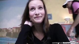 I paid for the girl's cock sucking and got fucked in the toilet