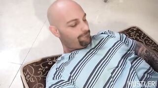 Nurse with big natural tits assists a patient's first time