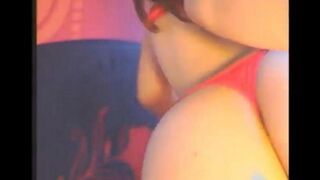 The girl caresses herself with a vibrator in all holes