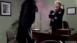 The boss forces sex with his secretary in the office
