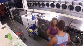 A man fucked Dillion Harper in the laundry room - Brazzers