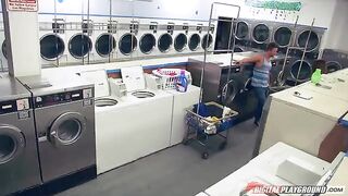 A man fucked Dillion Harper in the laundry room - Brazzers