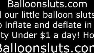 The girl was very excited and rubbed her breasts on the bed