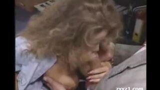 Teacher with big boobs fucks a student in the classroom