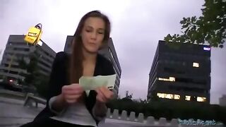 A random girl was picked up and fucked on the public street