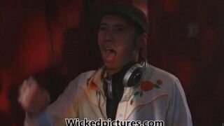 Bunch of wet pussies gets fucked on the night club couch