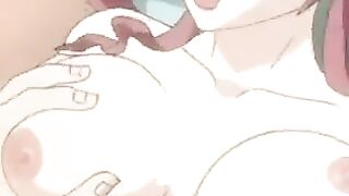 Hentai with the cleaning lady's daughter and the owner's son is off the charts